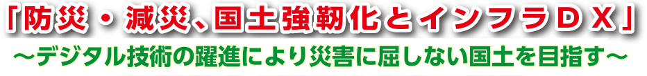 ～デジタル技術の躍進により災害に屈しない国土をめざす～